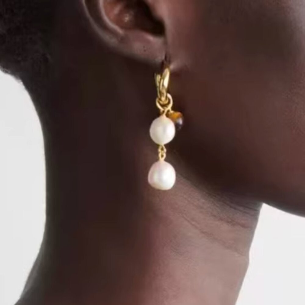 COS Twisted Hoop Charm Earrings - Gold - Picture 2 of 3